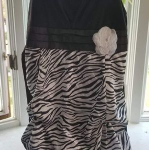 Black and zebra dress